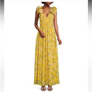 NWT ANTONIO MELANI Manila Floral Print
Rosette Sleeveless V-Neck Maxi Dress